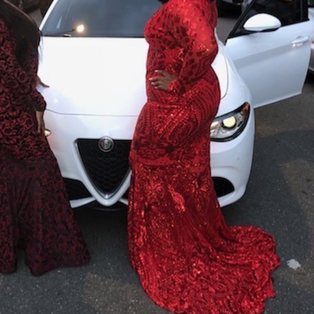 Red gown